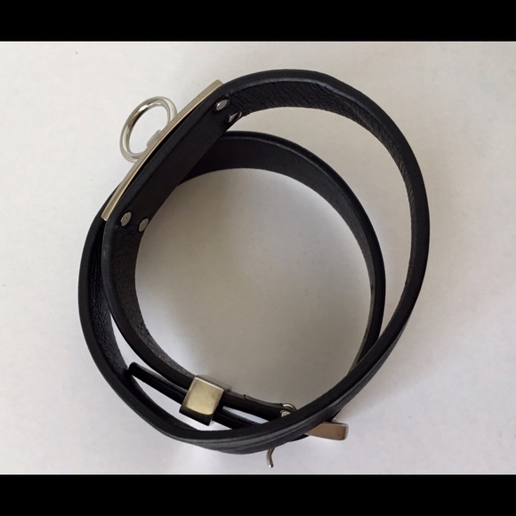 MICHAEL KORS Double Wrap Black Leather Bracelet - Picture 4 of 5